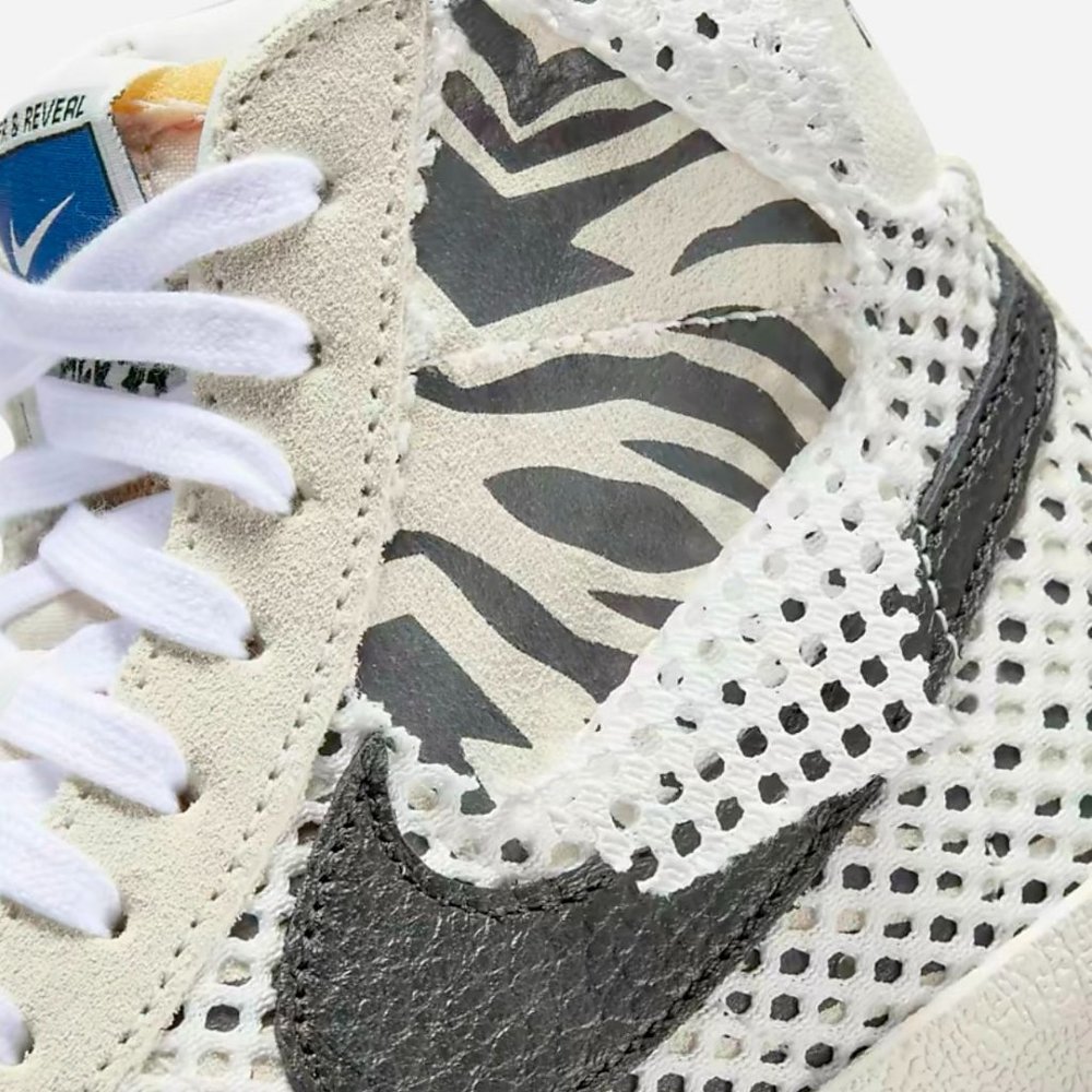 Nike Blazer Mid '77 Black / White Womens Shoes - Picture 2 of 9